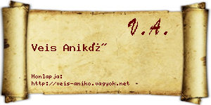 Veis Anikó névjegykártya